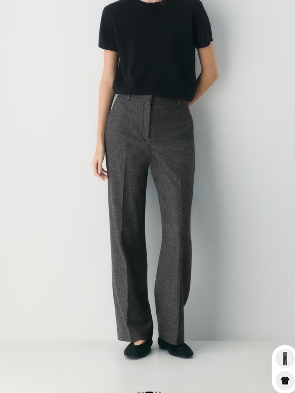Babaton Agency Pant - Precision Wool in Dark Gray